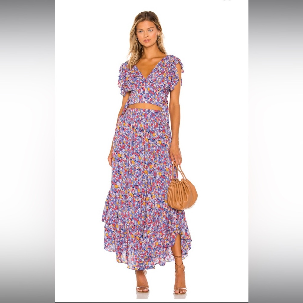 Free People Pretty Daze Set in Blue Combo